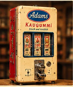 Nostalgische Illustration eines Kaugummiautomaten