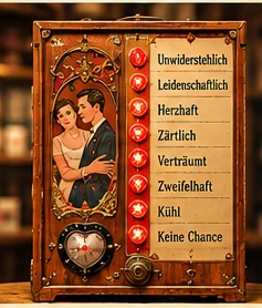 Fantasievolle Darstellung eines Liebestesters im historischen Stil