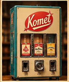 Nostalgische Illustration eines Zigarettenautomaten